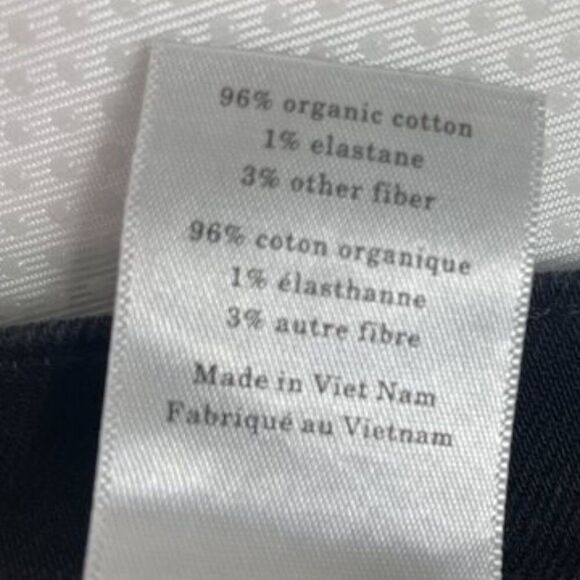 Everlane The Way High Straight Leg Organic Cotton Jean Coal Black Short 28 - Picture 8 of 9